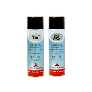 Aerosol Solutions Pro-Cote Industrial Spray Paint 500ml - Zinc