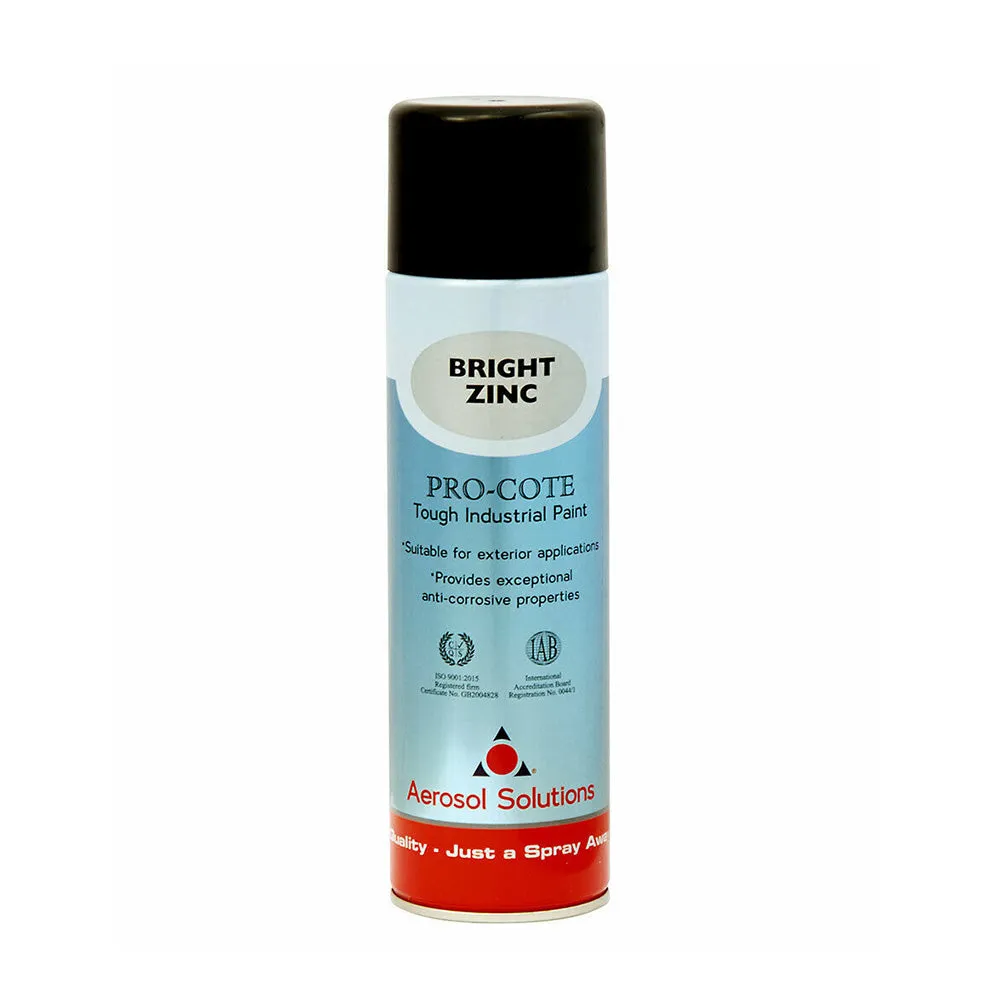 Aerosol Solutions Pro-Cote Industrial Spray Paint 500ml - Zinc