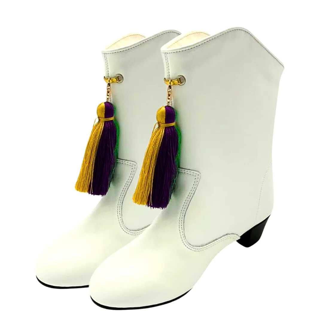 Big Kid's Mardi Gras Boots with Tassels (Each)