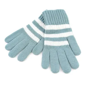 Black Ginger Blue Stripy Children's Gloves - 800-634