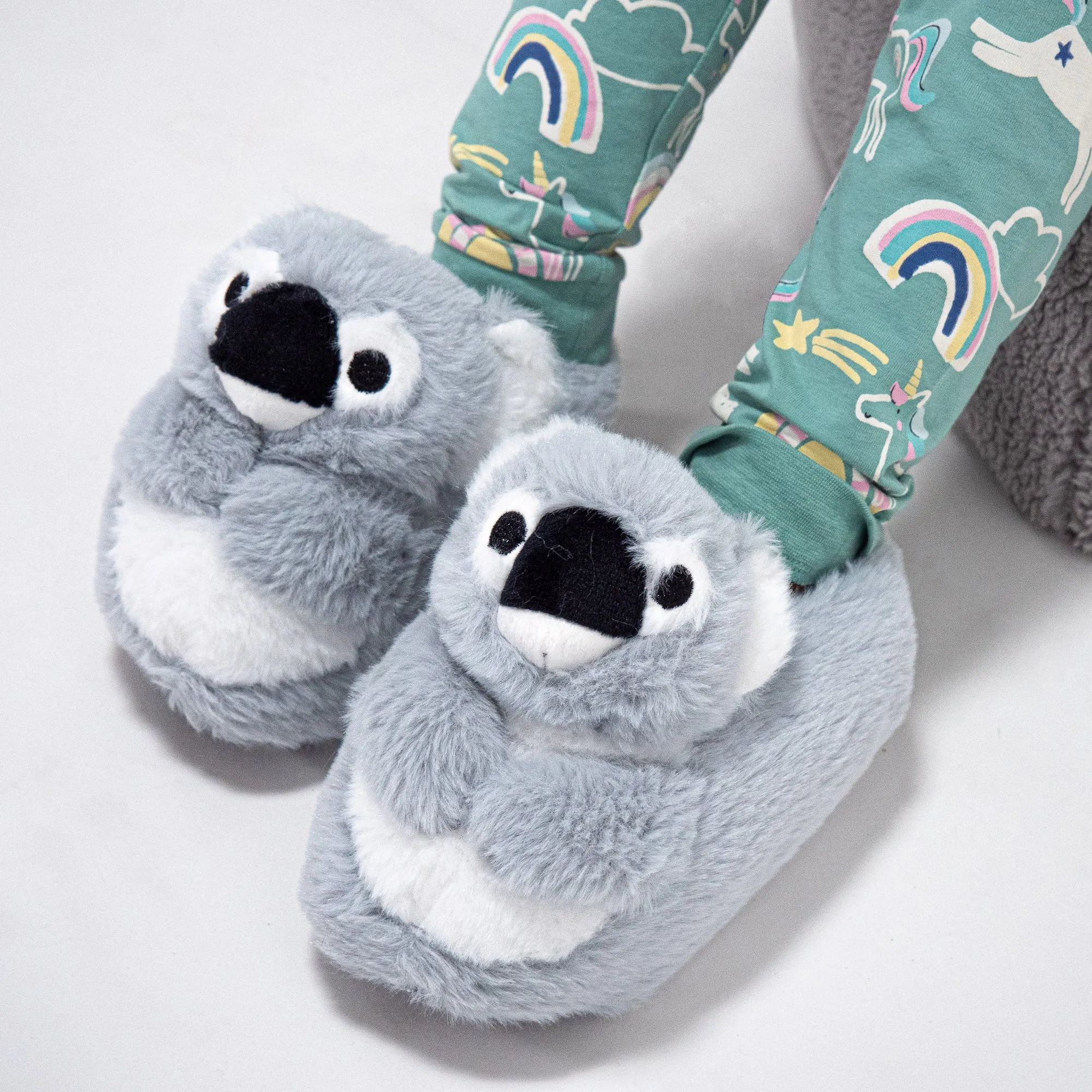 Children's Fluffy Koala Slippers