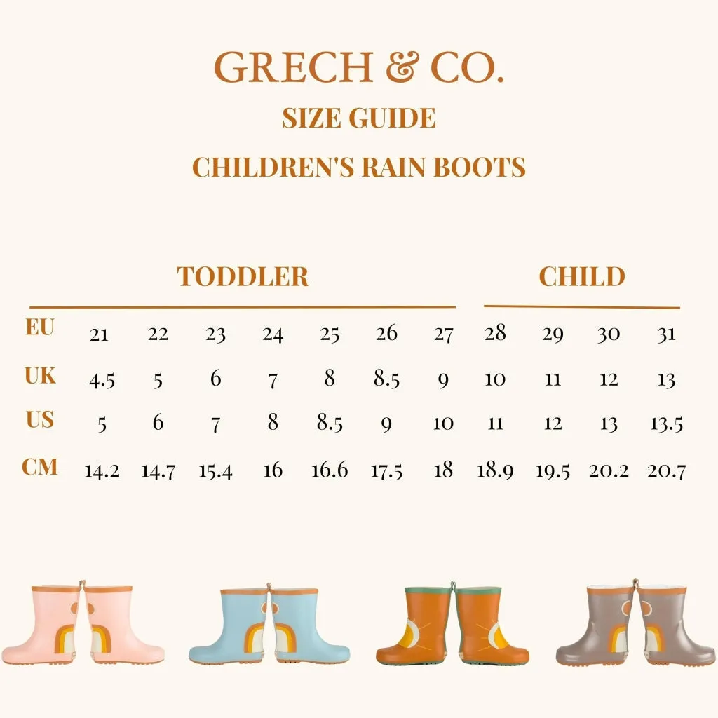 Children's Rain Boots - Rust