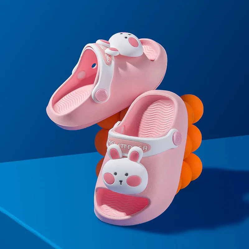 Children's slippers, breathable, cute, soft-soled summer outer wear, boys and girls, baby dinosaur slippers, children's hole-in-the-wall shoes