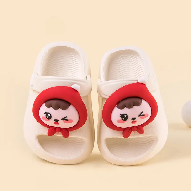 Children's slippers, breathable, cute, soft-soled summer outer wear, boys and girls, baby dinosaur slippers, children's hole-in-the-wall shoes