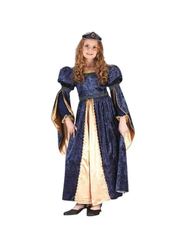 Child's Blue Maiden Princess Costume