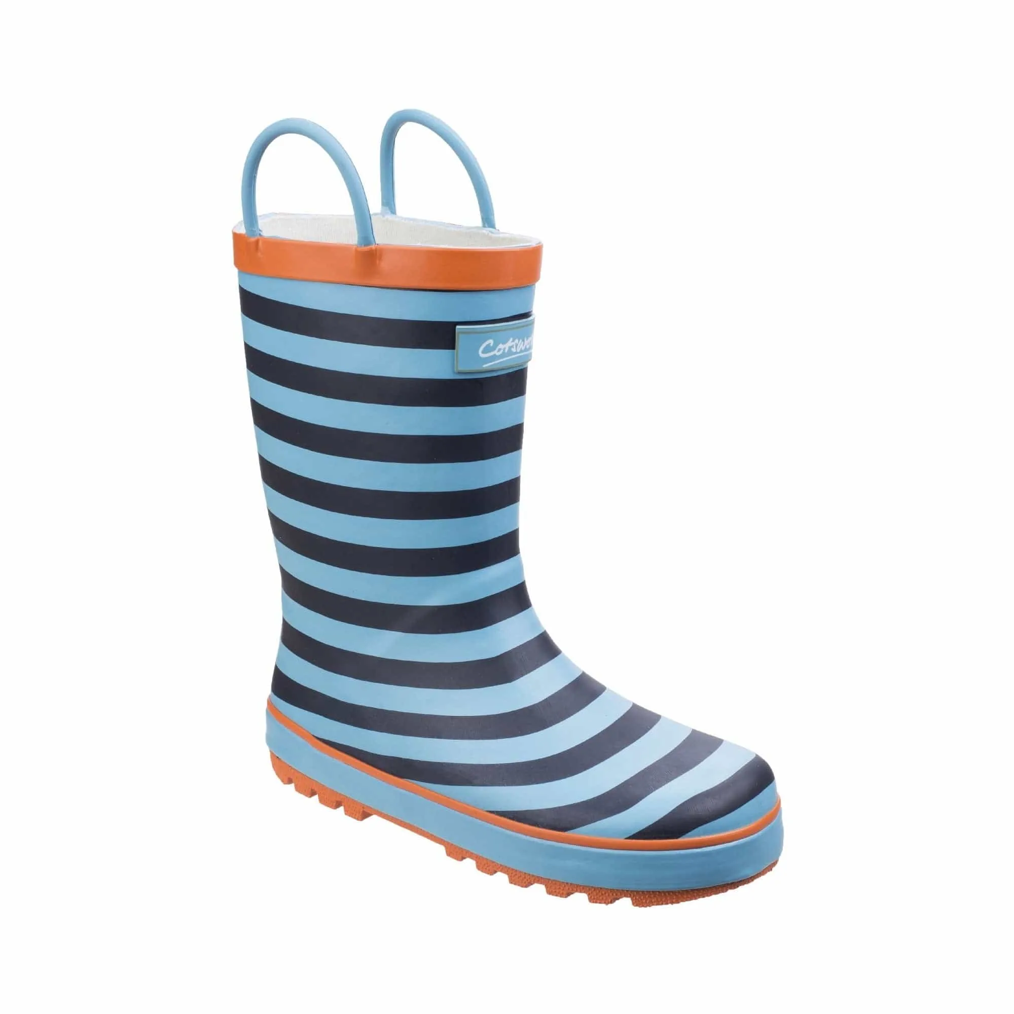 Cotswold Captain Stripy Kids Wellies - Blue