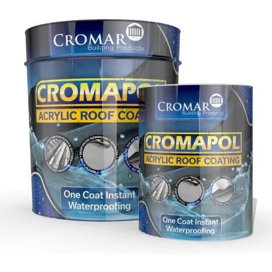 Cromapol Acrylic Waterproof Roof Coating - 5kg Grey