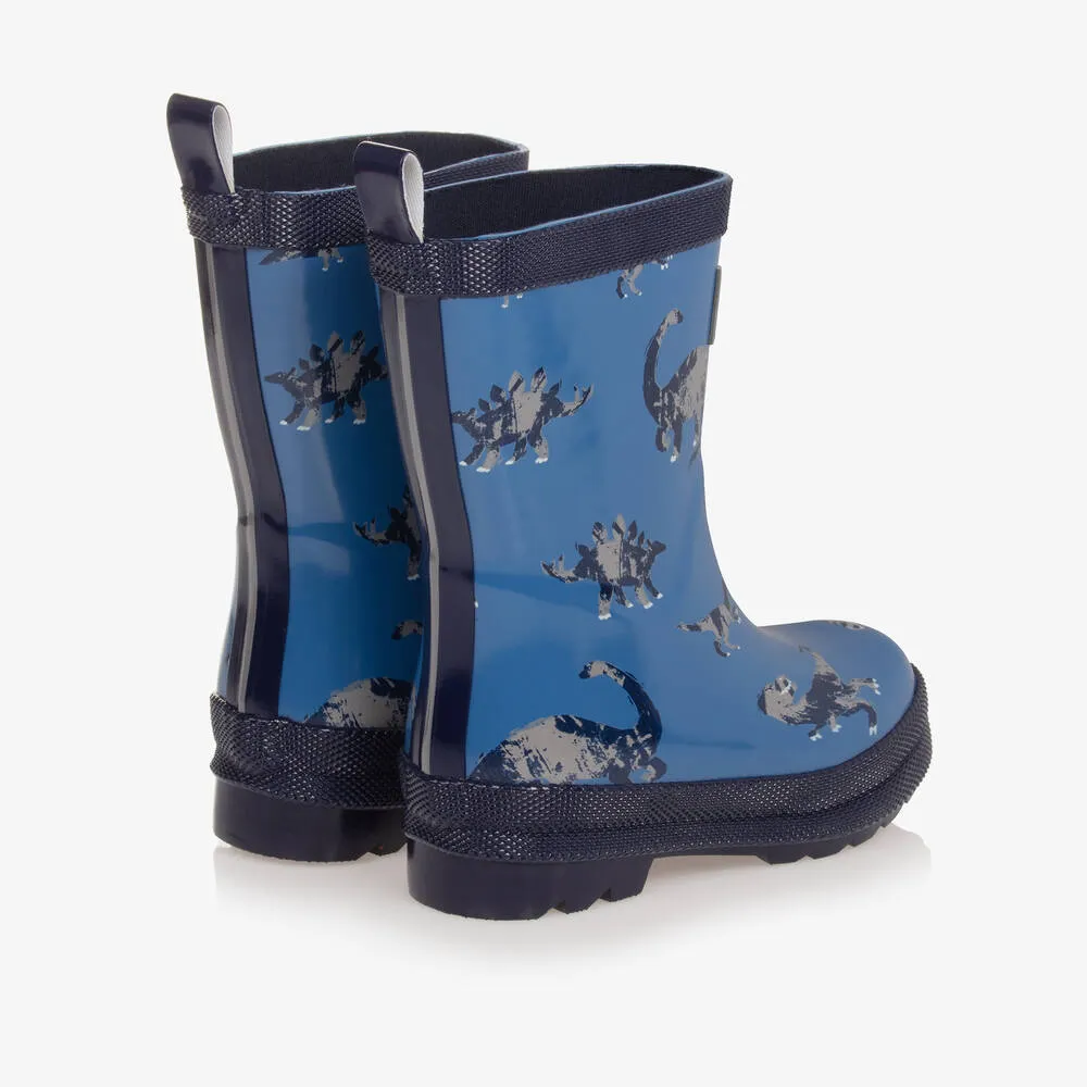 Dinosaur Shiny Rain Boots - Blue