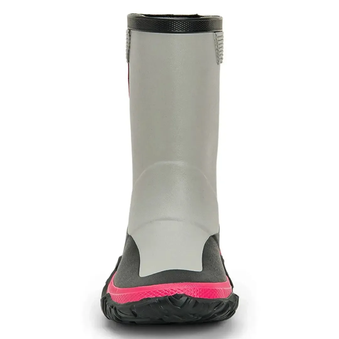 Forager Kid's Wellington - Grey/Pink by Muckboot