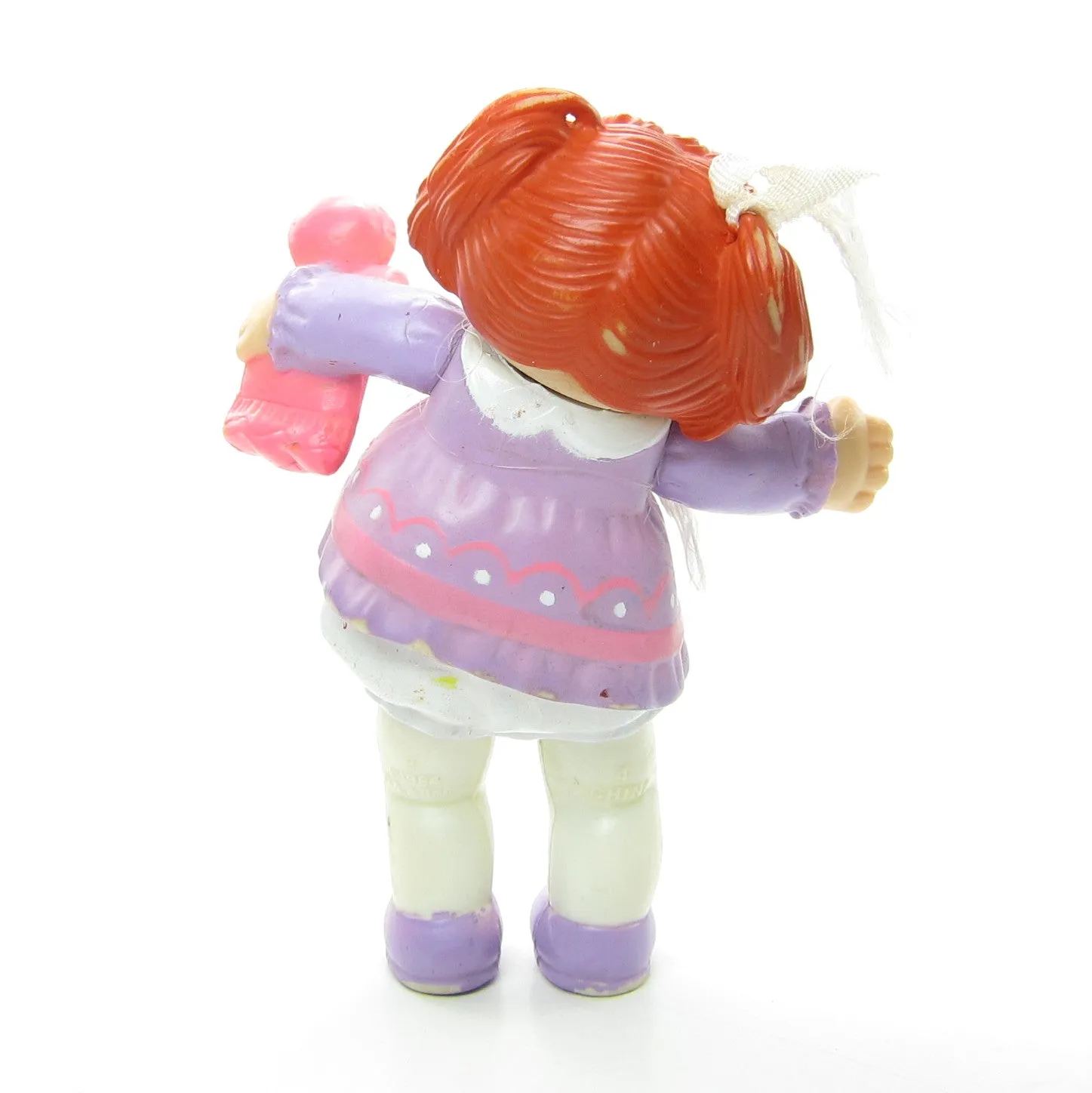 Girl with Red Pigtails & Purple Dress Vintage Cabbage Patch Kids Poseable Figure