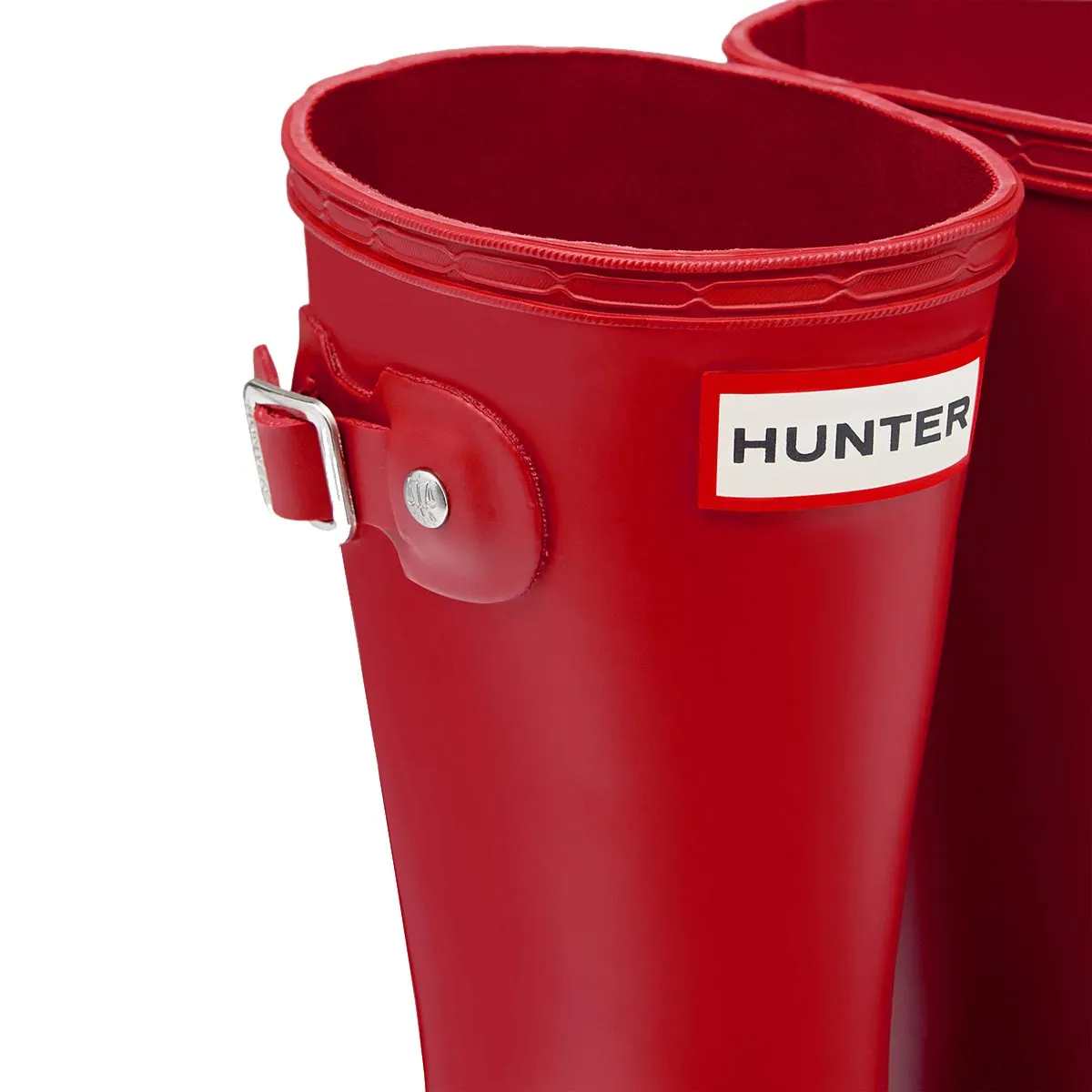 Hunter Original Kids Wellington Boots in Military Red