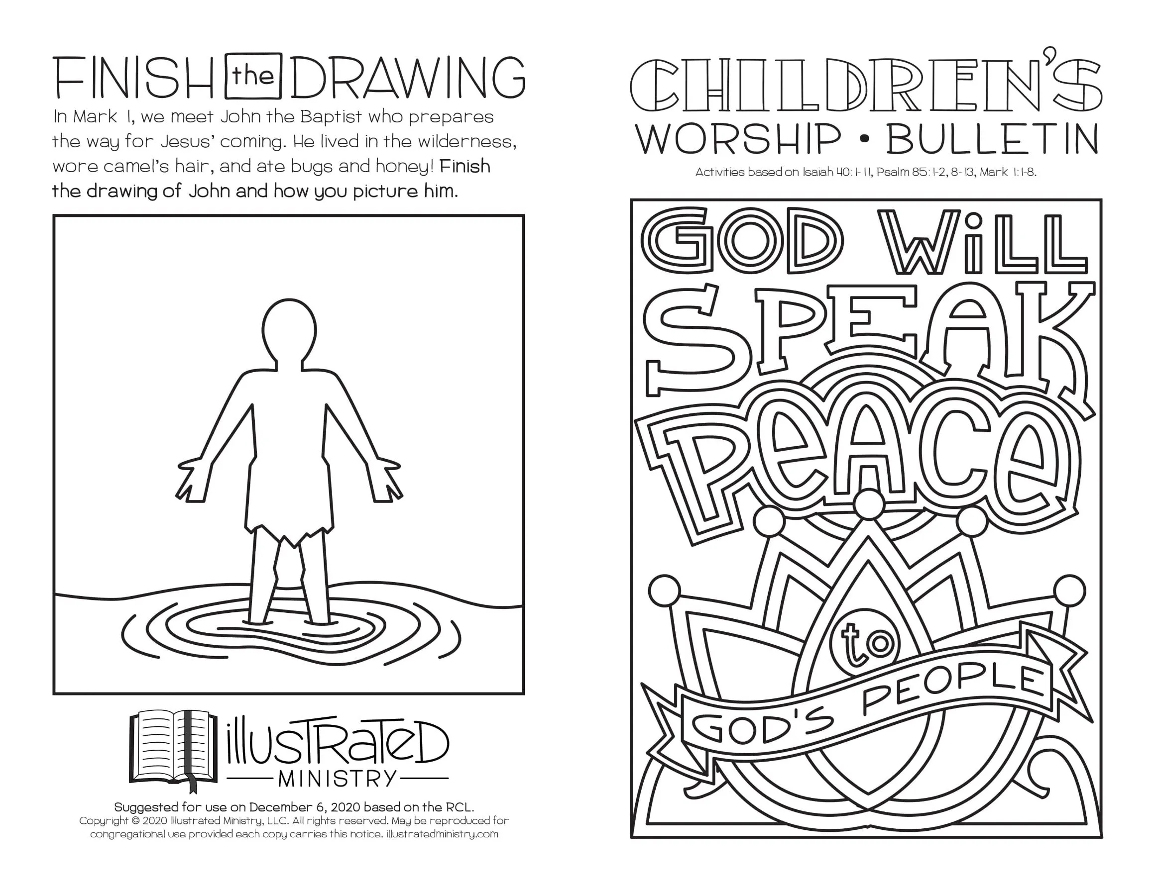 Illustrated Worship Children's Bulletins: Winter 2020-2021