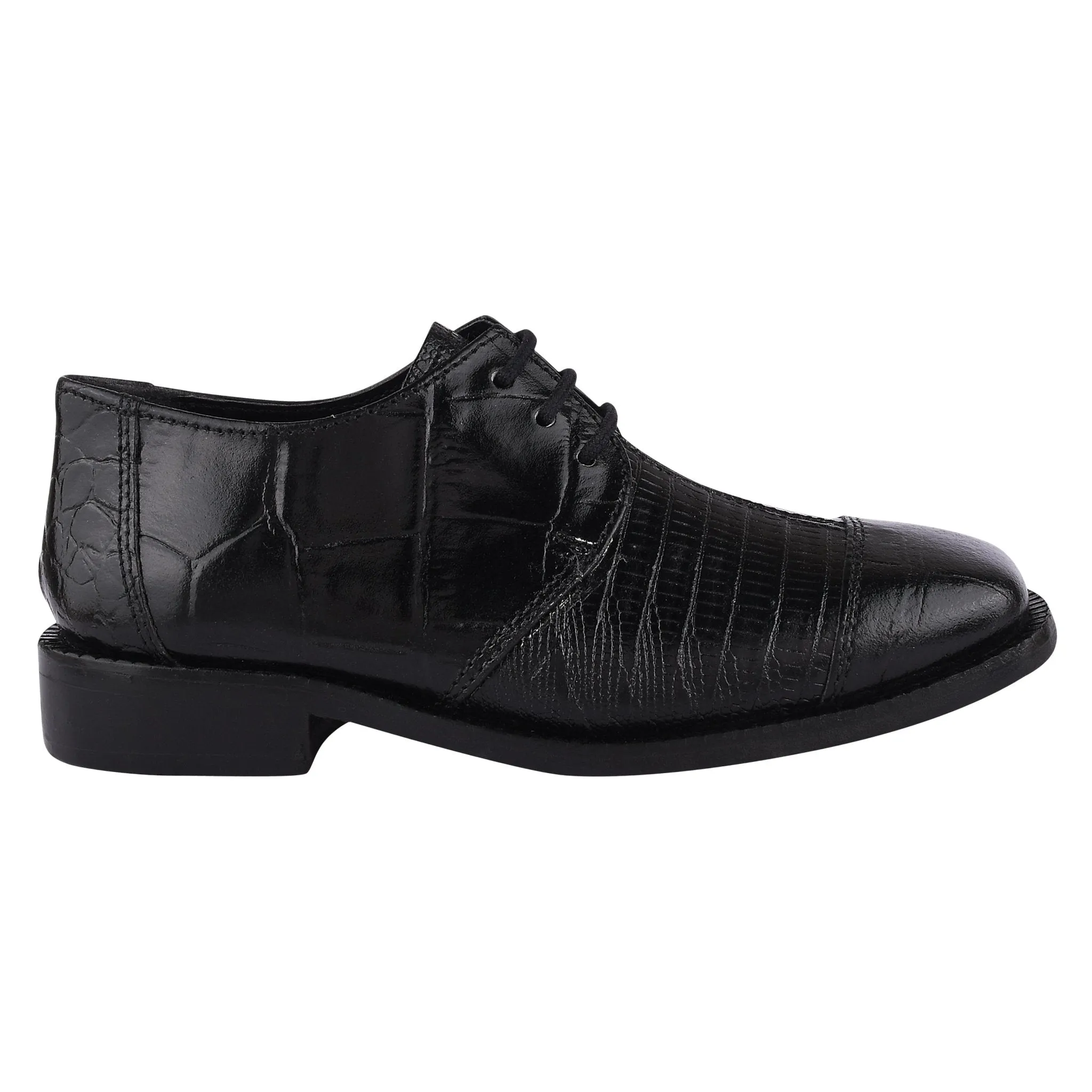 Joseph Black Leather Oxford Style Dress Shoes for Kids