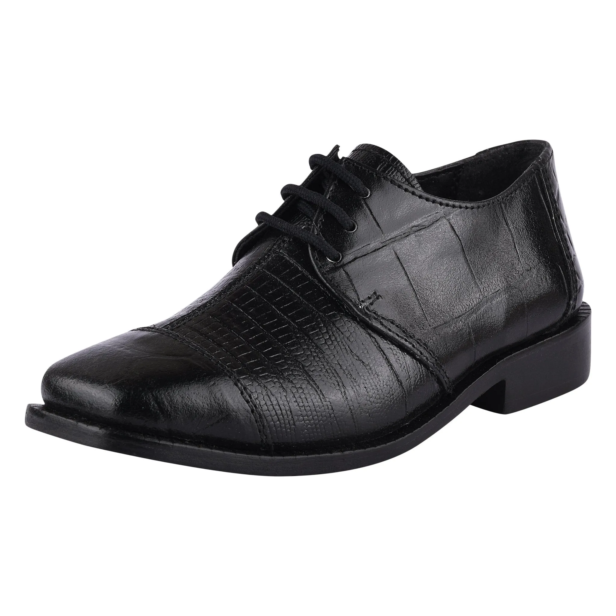 Joseph Black Leather Oxford Style Dress Shoes for Kids