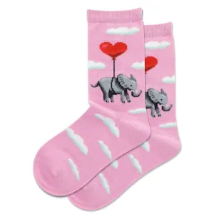 Kid's Elephant Heart Balloon Crew Socks