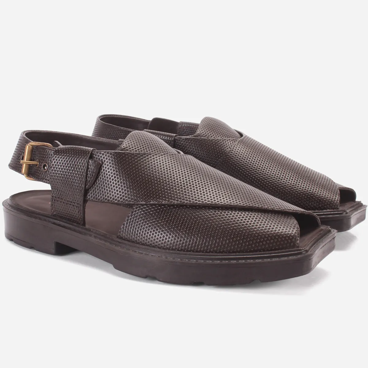 Men's "ZUBIN" Leather Buckled Peshawari Sandals