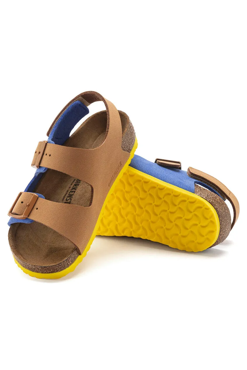 Milano Kids | Caramel/Ultra Blue Birko-Flor