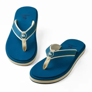 Neeman's Eco Fluffy Flip Flops | Blue | Soft & Comfortable