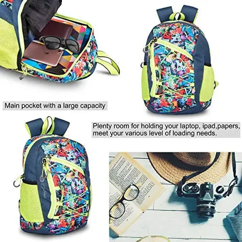 OPTIMA Waterproof Neoprene design Blue Waterproof Kid's School Bag