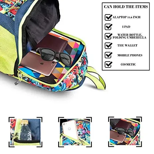 OPTIMA Waterproof Neoprene design Blue Waterproof Kid's School Bag