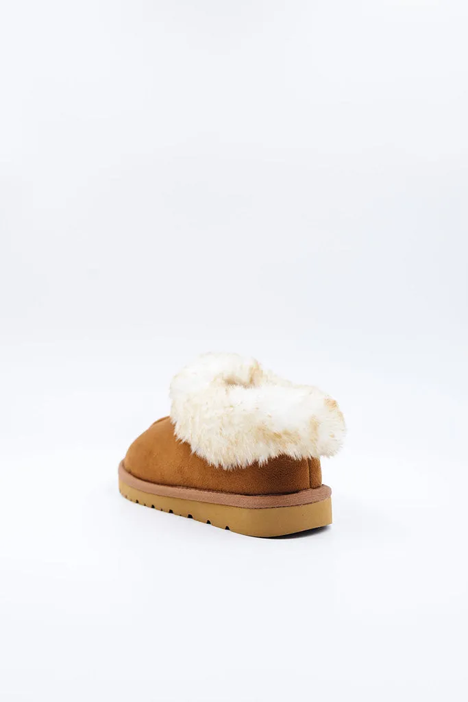 PAWJ Cubby Jr. Kids Slipper | Chestnut / Aspen Snow