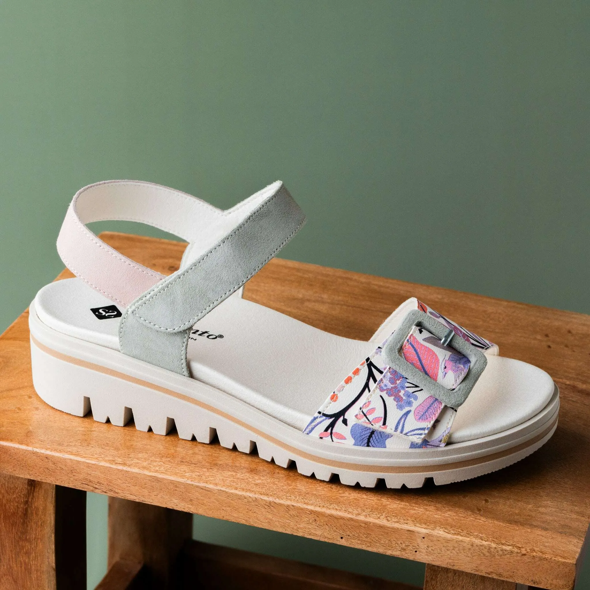 Pie Santo - Ram Sandal (240023) - White Floral