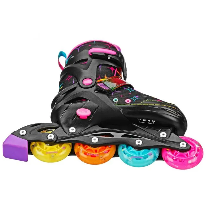 RDS Stryde Light Up Girls Black Adjustable Inline Skates