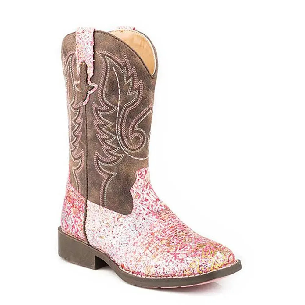 Roper Glitter Aztec - Little Kids Cowgirl Boots