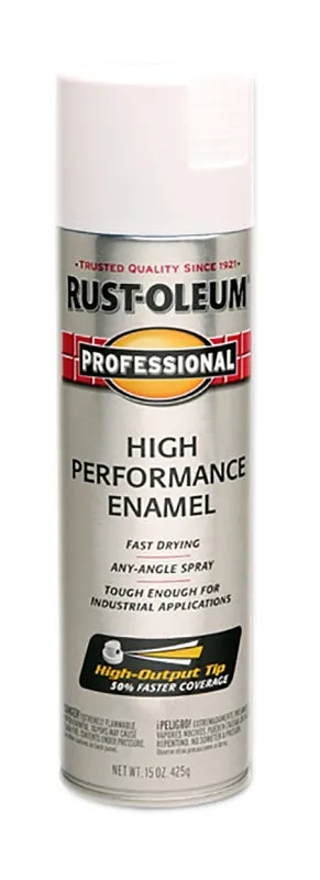 Rust-Oleum 239108 Enamel Spray Paint, Semi-Gloss, White, 15 oz, Can :CAN: QUANTITY: 1