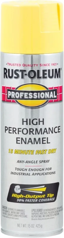 Rust-Oleum 7543838 Safety Spray Paint, Gloss, Safety Yellow, 15 oz, Can :CAN: QUANTITY: 1