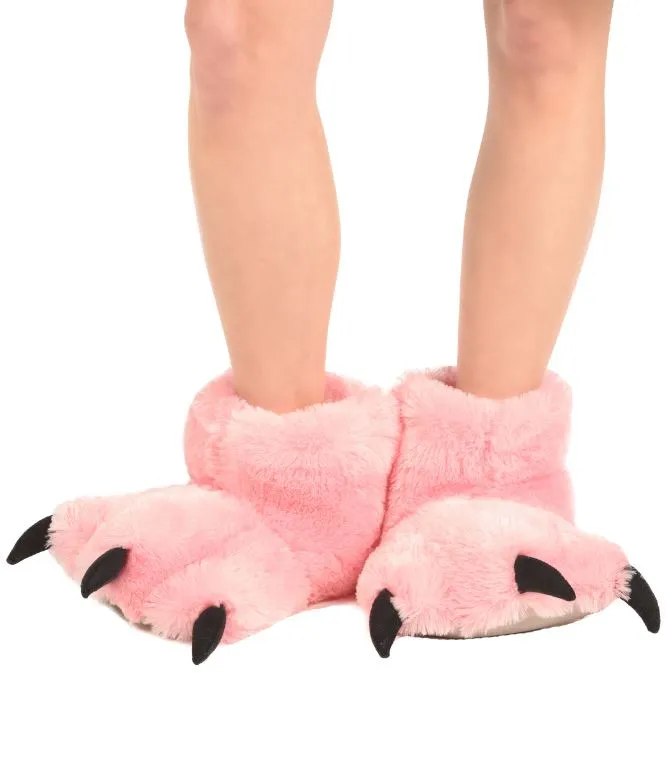 Slippers - Pink Bear Paw