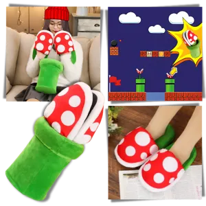 Soft Plush Mario Piranha Plant Slippers