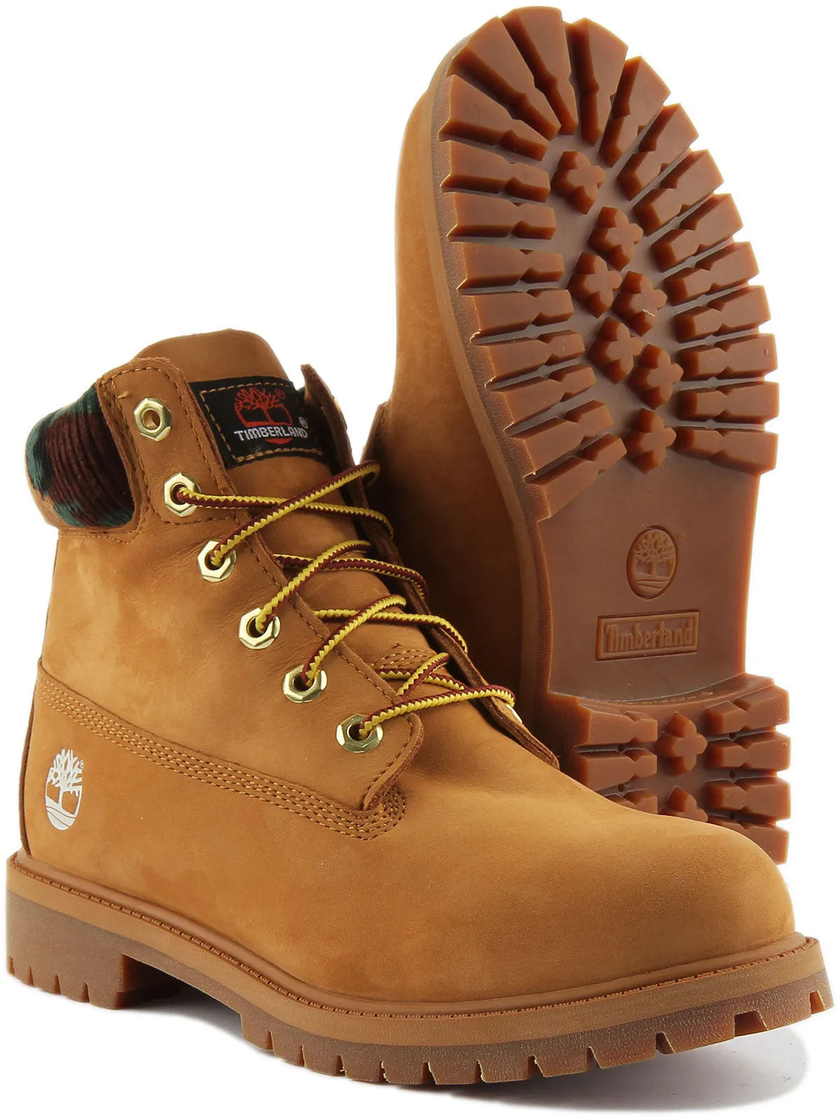 Timberland 6 inch A2Fq3 In Wheat Camo For Junior