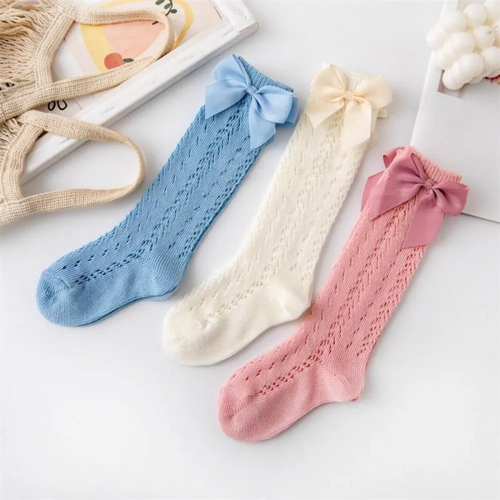 Toddler Girls Socks with Bow Wholesale Socks Middle tube cotton lovely princess pack of 3