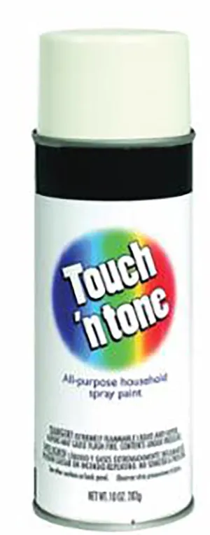 Touch 'N Tone 55274830 Spray Paint, Gloss, White, 10 oz, Can :CAN: QUANTITY: 1