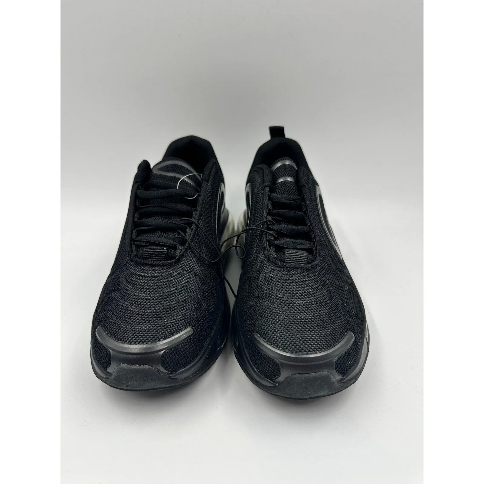 Women's size 6.5, All Black Airmax Style Sneaker with Design on the Upper Sole